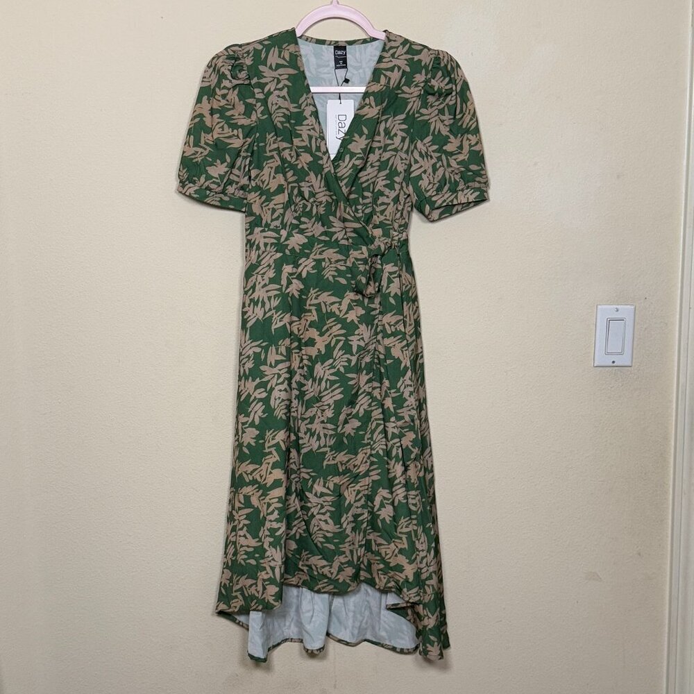 Dazy Maxi dress print green - new with tag XS